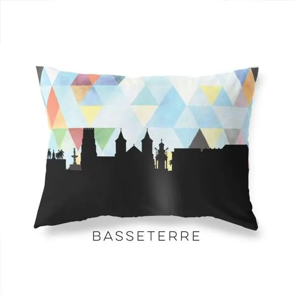 Basseterre, St Kitts and Nevis geometric skyline