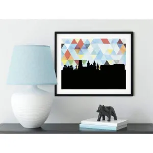 Basseterre, St Kitts and Nevis geometric skyline