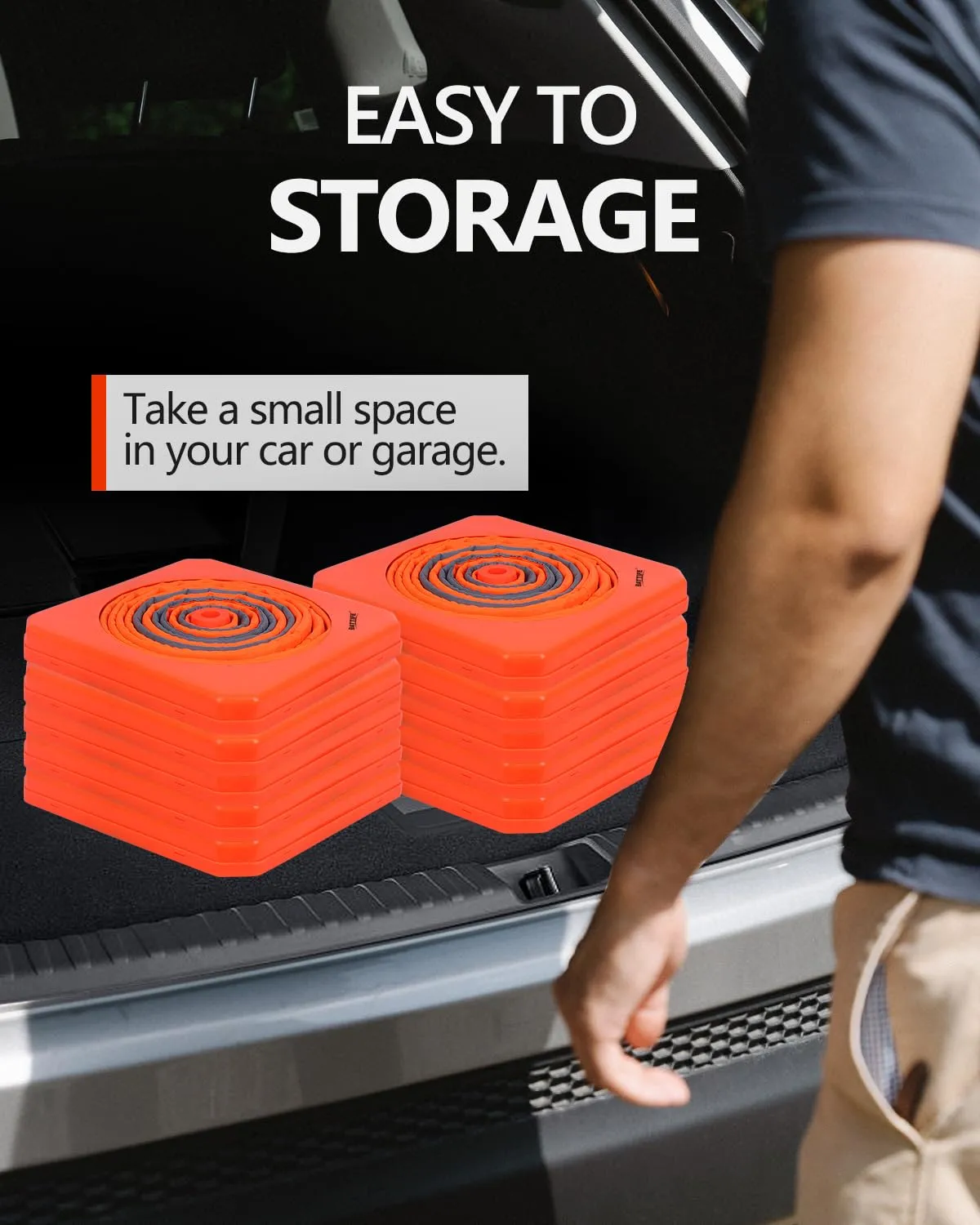 BATTIFE [10 Pack] 36 Inch Collapsible Traffic Safety Cones, Orange Cones, Multi Purpose Pop-up Cones with Reflective Collar, for Road Parking, Driving Practice