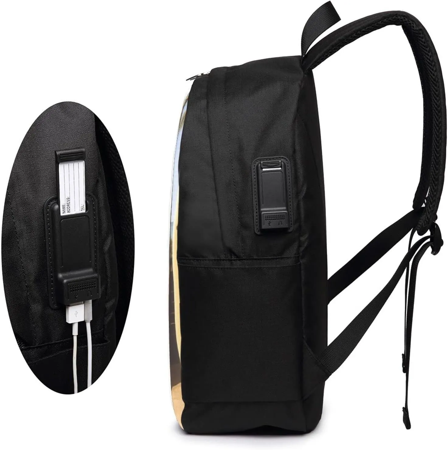 Beach Surfboard Travel Laptop Backpack - Durable Business Laptops Backpack with USB Charging Port