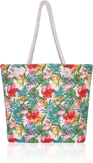 Beach Tote Bag with Rope Handles