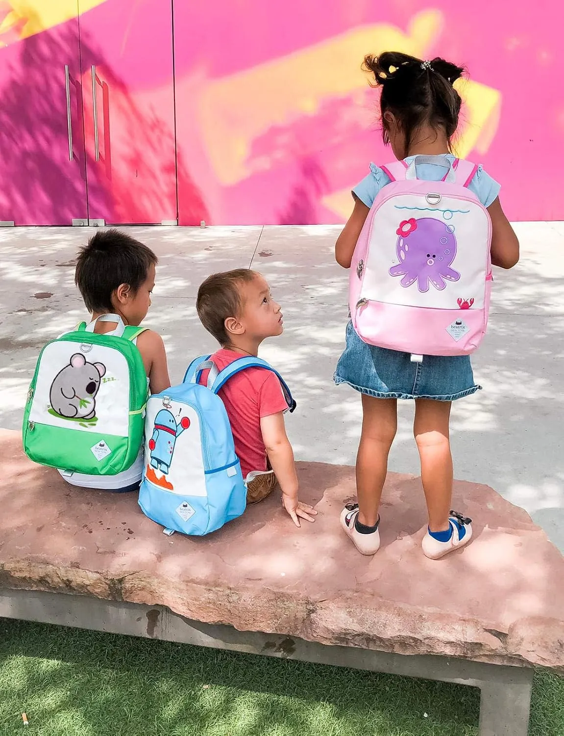 Beatrix New York - Toddler & Kids 11.5" Backpack Bag with Removable Leash for Girls & Boys Unisex (BOY ROBOT), Ideal for Preschool & Kindergarten Back to School