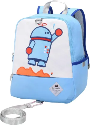 Beatrix New York - Toddler & Kids 11.5" Backpack Bag with Removable Leash for Girls & Boys Unisex (BOY ROBOT), Ideal for Preschool & Kindergarten Back to School