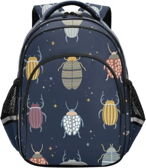 Beetle with Beetles Bugs and Insects Backpack for School Book Bag Laptop Tablet Backpack Work Travel Computer Bag with Reflective Stripes
