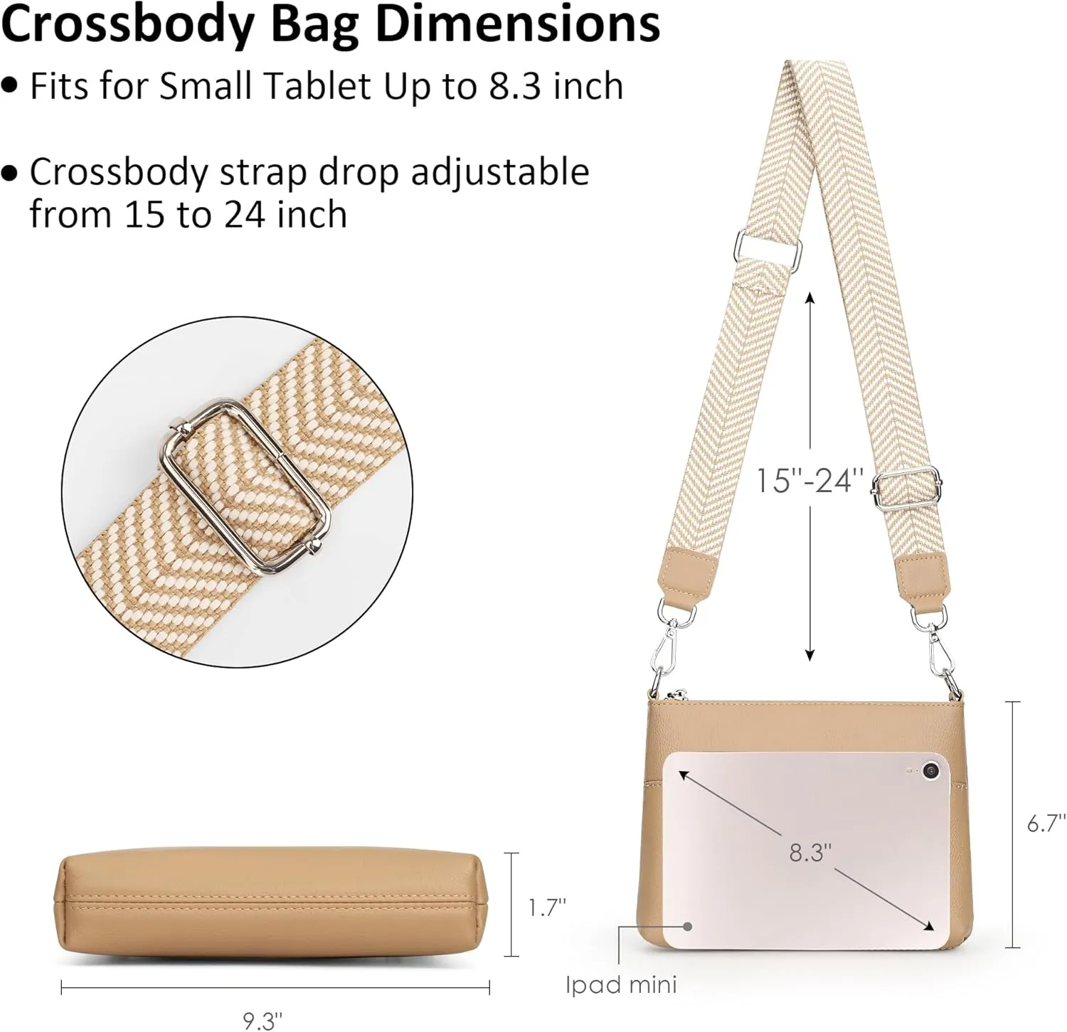 befen Genuine Leather Small Crossbody Purses for Women Travel Cross Body Bags Lightweight with Adjustable Shoulder Strap