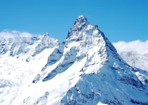 BELECO 12x8ft Fabric Winter Snow Mountains Photography Backdrop Snow Ice Mountain Peak Slopes Alpine Scenery Ski Resort Blue Sky Background Outdoor Adventure Holiday Travel Portrait Photo Props