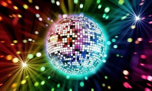 BELECO Disco Party Backdrop - 7x5ft Vintage 70s 80s 90s Disco Ball Night Club Neon Music Adults Birthday Decorations