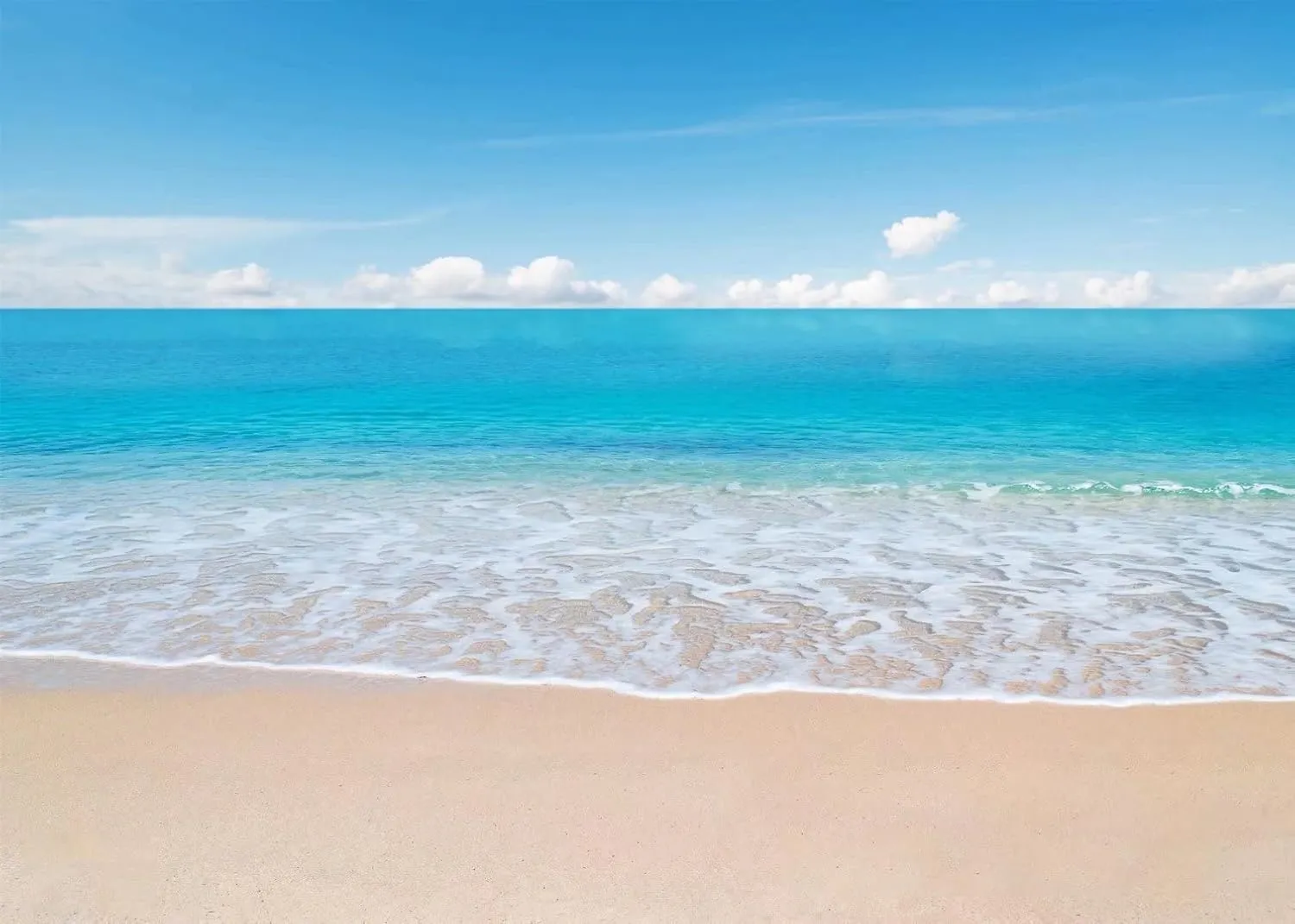 BELECO Tropical Beach Ocean Waves Backdrop 7x5ft Fabric Seaside Scenery Sand Beach Backdrop Luau Party Hawaiian Theme Photography Background Birthday Party Decor Wedding Photoshoot Studio Props