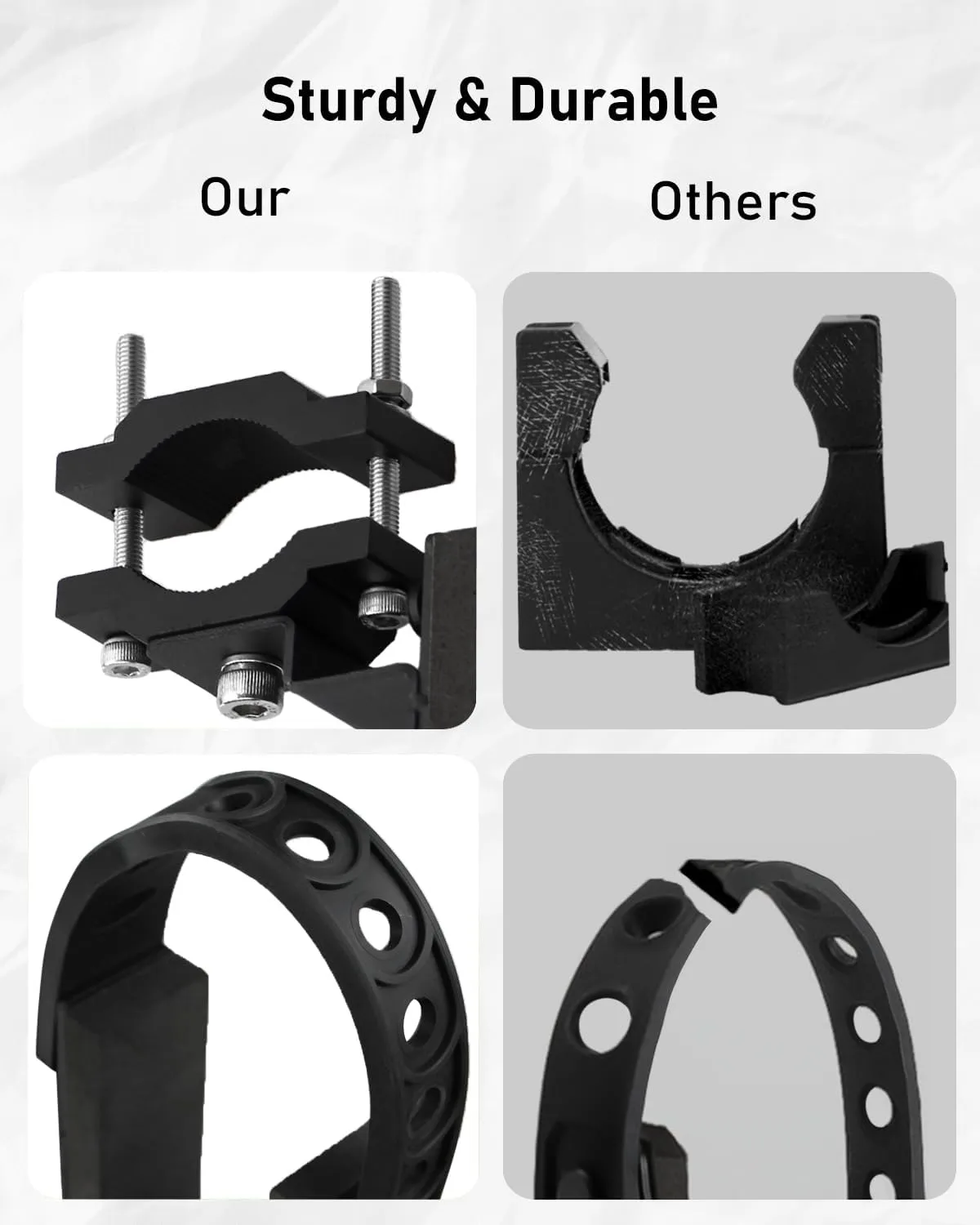 Belinous UTV Gun Holder, UTV Gun Rack Bow Rack Shovel Mount Fits for 1.75”- 2” Roll Bars Compatible with Polaris RZR Ranger Can-Am Kawasaki Snowmobile Golf Cart