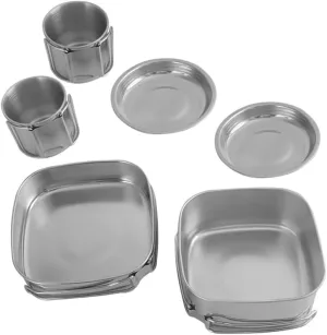 BESPORTBLE 1 Set Outdoor Camping Cookware Portable Cooking Pots Pans with Handles Multi Use Cooking for Hiking Fishing