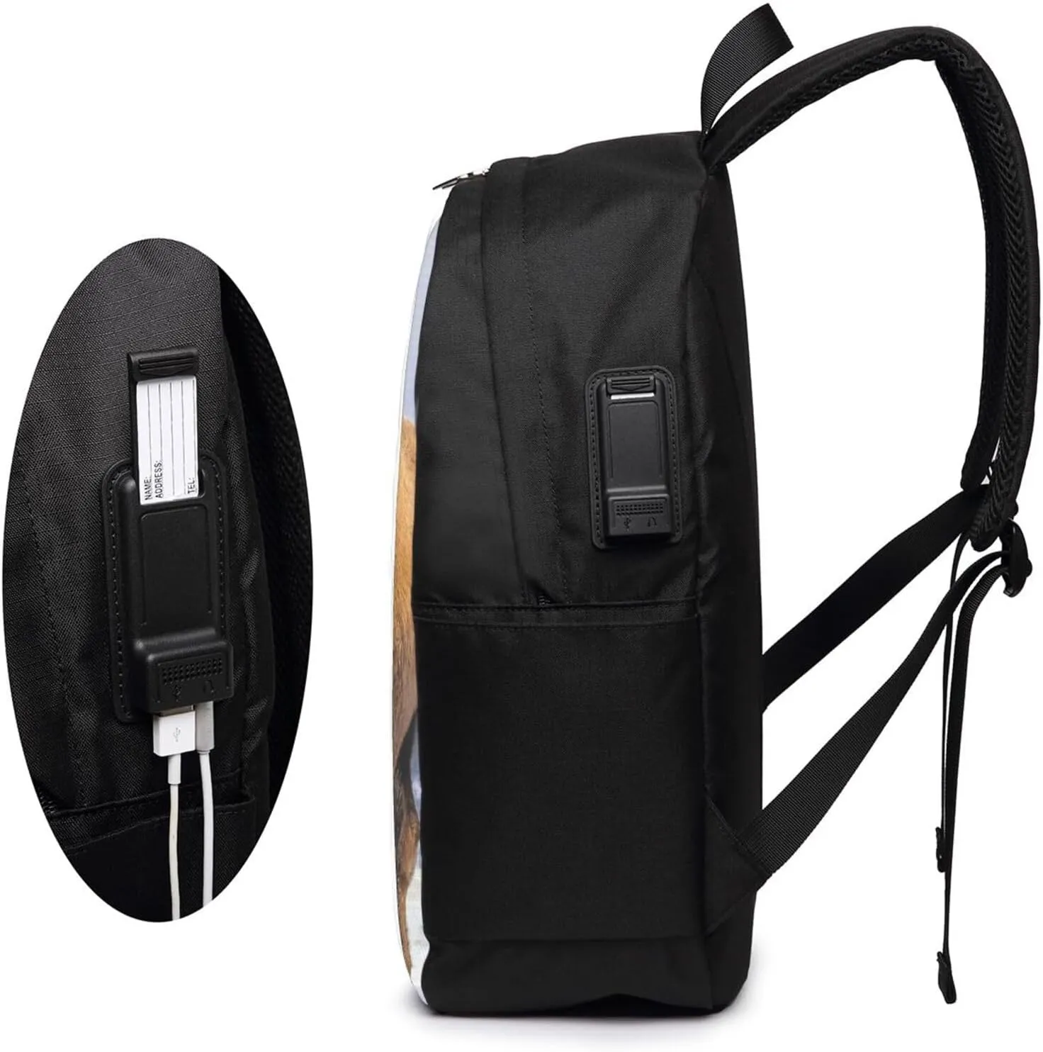 Bison Yellowstone National Park Backpack, 17 Inch Travel Business Laptop Backpack With USB Port for Women Men