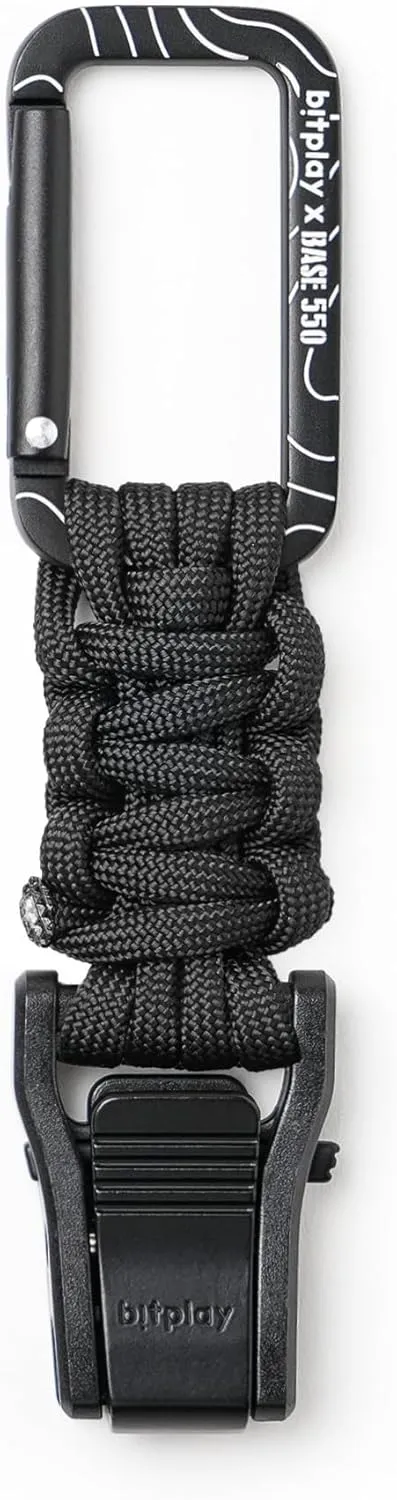 bitplay Paracord Quick-Release Carabiner - Base550/ for Outdoor Adventures/Camping, Hiking, and Gym Activities/for use with hammocks, Keychains, and Other Utility Items