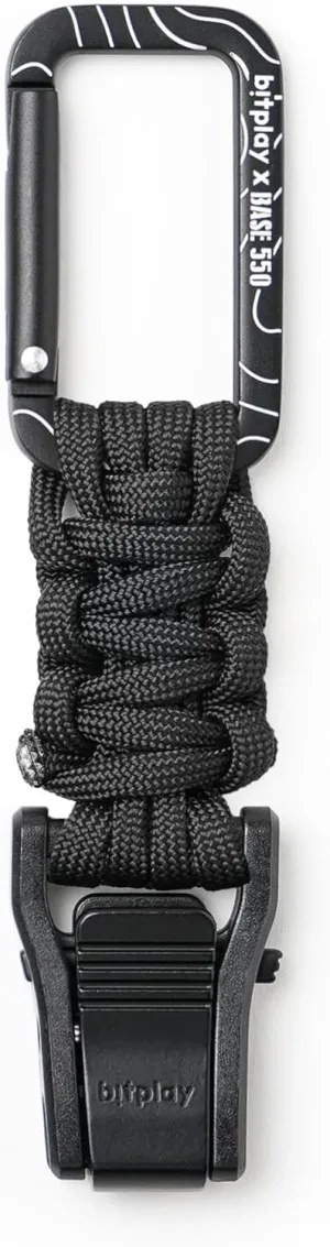 bitplay Paracord Quick-Release Carabiner - Base550/ for Outdoor Adventures/Camping, Hiking, and Gym Activities/for use with hammocks, Keychains, and Other Utility Items