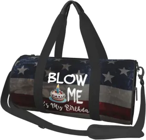 Blow Me It'S My Birthday Duffel Bag Gym Bag Travel Sports Tote Large Foldable Beach Swim Yoga9