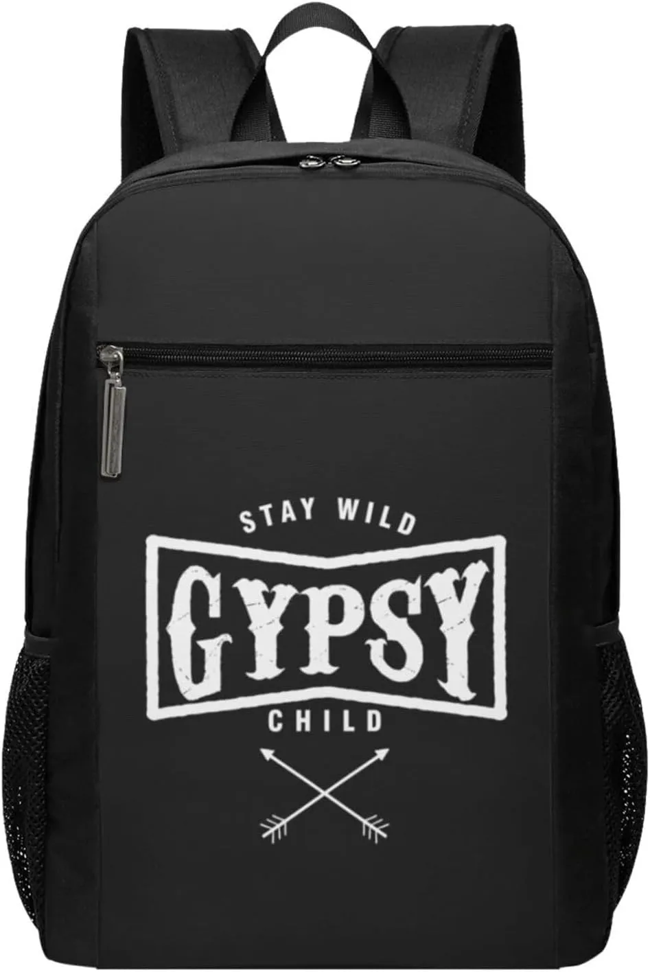 Bohemian Boho Chic Stay Wild Gypsy Child Hippie Travel Laptop Backpack, Business Anti Theft Slim Sturdy Laptops Backpacks, College Computer Bag Gift for Men & Women Fits 17 Inch Notebook,Black