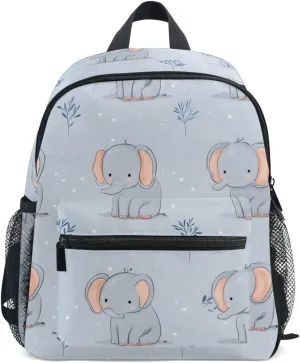 Bolaz Upgraded Backpack for School Teenagers Girls Boys-Cute Elephant Pattern,Travel Bag with Chest Buckle and Whistle