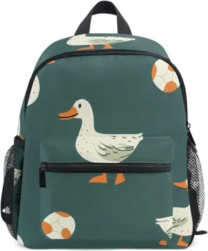 Bolaz Upgraded Backpack for School Teenagers Girls Boys-Duck Football Pattern,Travel Bag with Chest Buckle and Whistle