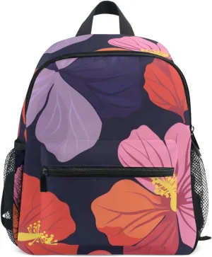 Bolaz Upgraded Backpack for School Teenagers Girls Boys-Hibiscus Flower Love Pattern,Travel Bag with Chest Buckle and Whistle