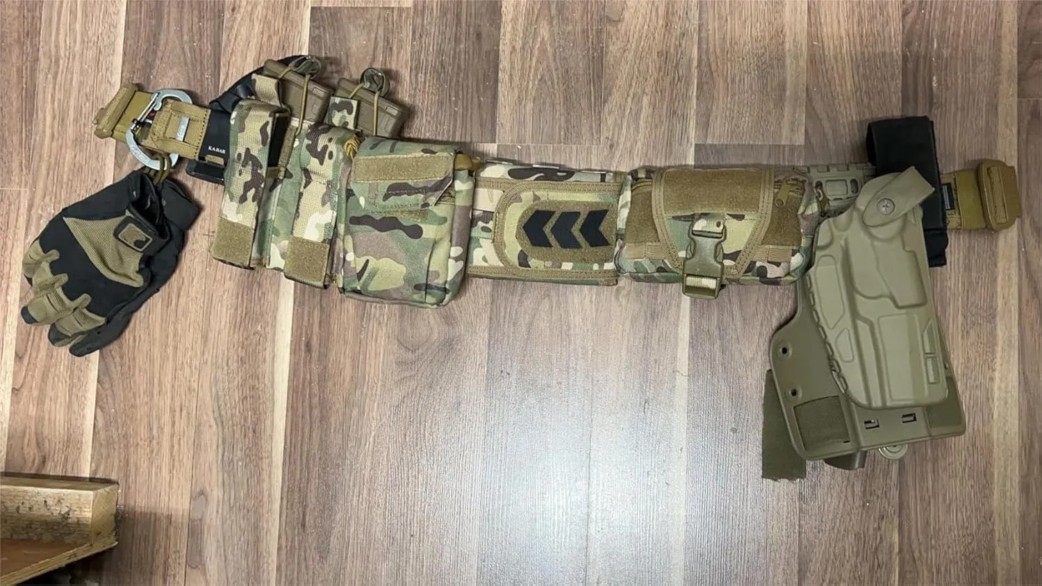 BOMTURN Battle Belt Tactical Belt with Accessories: Duty Belts Law Enforcement Combat Airsoft Police Belt with Pouches 7pcs