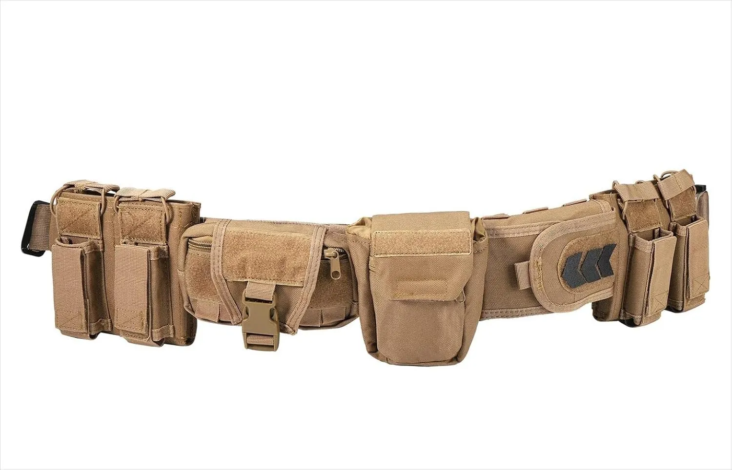 BOMTURN Battle Belt Tactical Belt with Accessories: Duty Belts Law Enforcement Combat Airsoft Police Belt with Pouches 7pcs