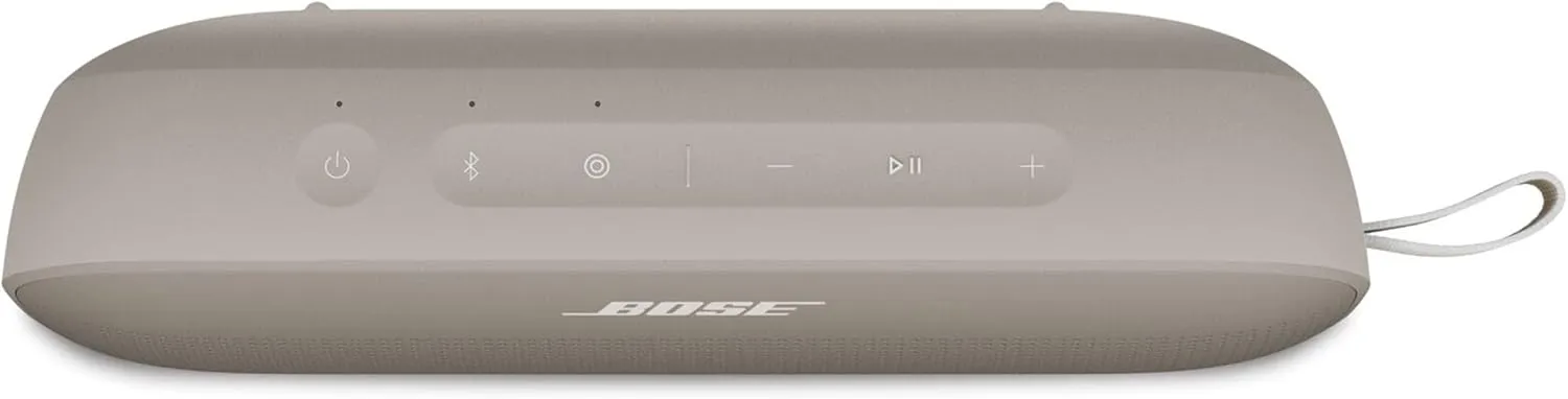 Bose SoundLink Flex Portable Bluetooth Speaker (2nd Gen), Portable Outdoor Speaker with Hi-Fi Audio, Up to 12 Hours Battery Life, Waterproof and Dustproof, Sandstone