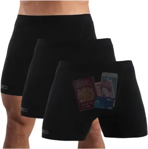 Boxer Brief Shorts - Anti Theft, Pickpocket Proof, Travel Pocket Underwear