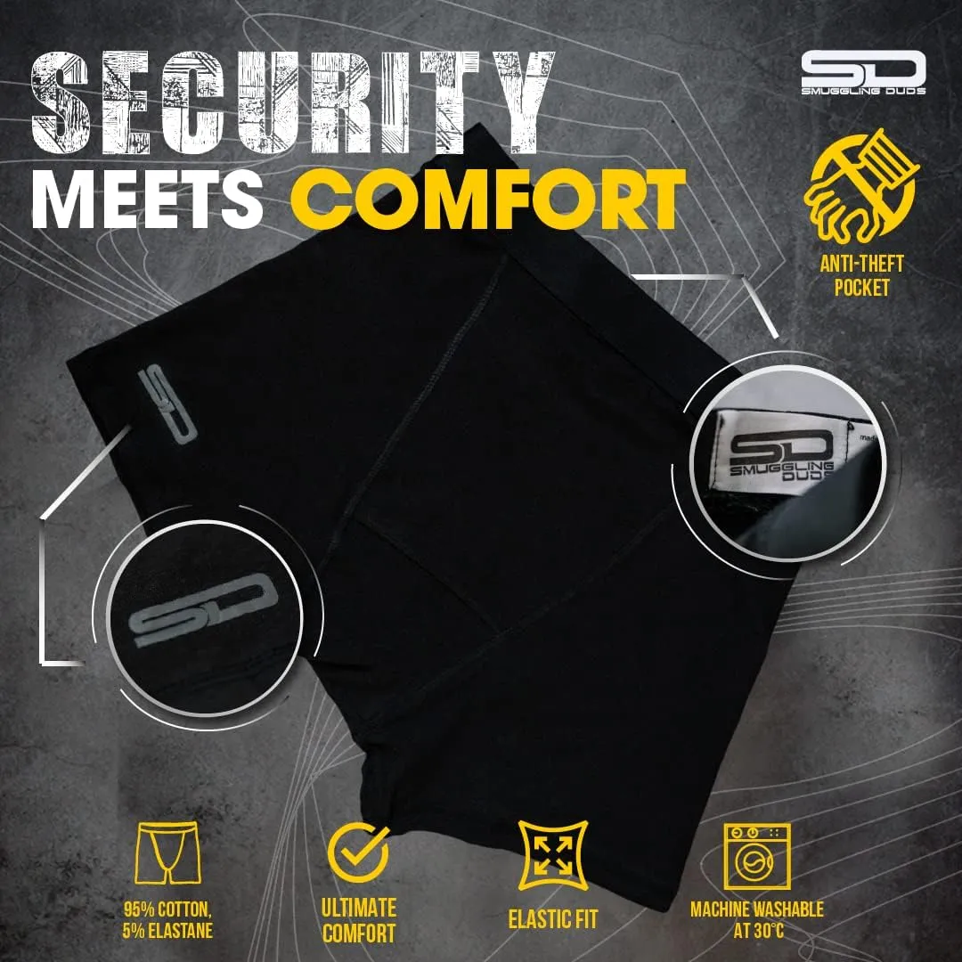 Boxer Brief Shorts - Anti Theft, Pickpocket Proof, Travel Pocket Underwear
