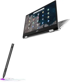 BoxWave Stylus Pen Compatible with Acer Chromebook Spin 513 (CP513-1H) - DynaScript USI Active Stylus, Electronic USI Stylus with Ultra Fine Tip - Jet Black