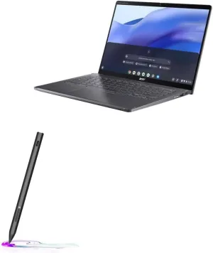 BoxWave Stylus Pen Compatible with Acer Chromebook Spin 714 (CP714-1WN) - DynaScript USI Active Stylus, Electronic USI Stylus with Ultra Fine Tip - Jet Black
