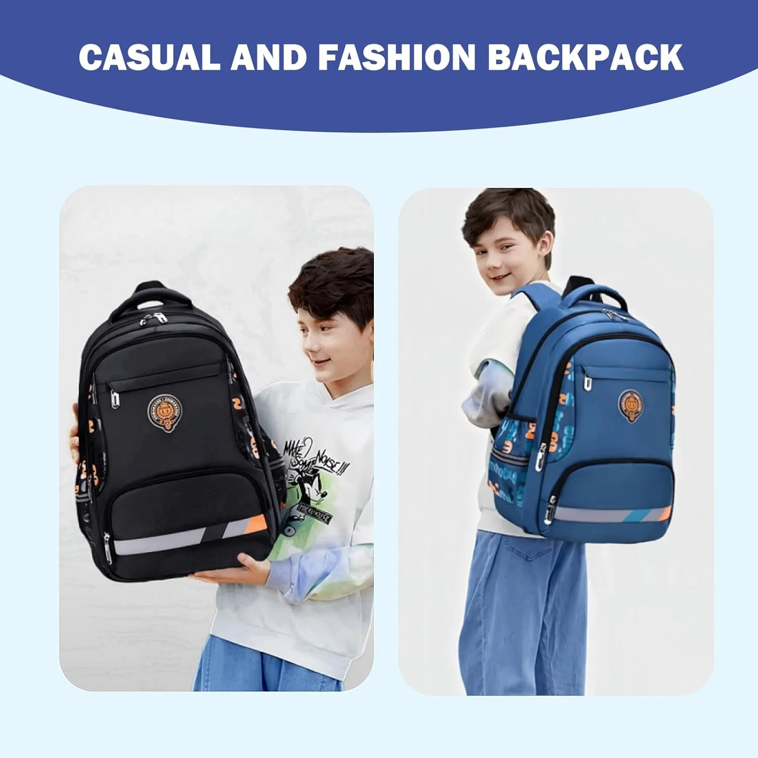 Boys Backpack, Kids Backpack for Boys, Elementary Students School Bag for Teens Boys Cool Bookbag Travel Bag, Small, Blue-s