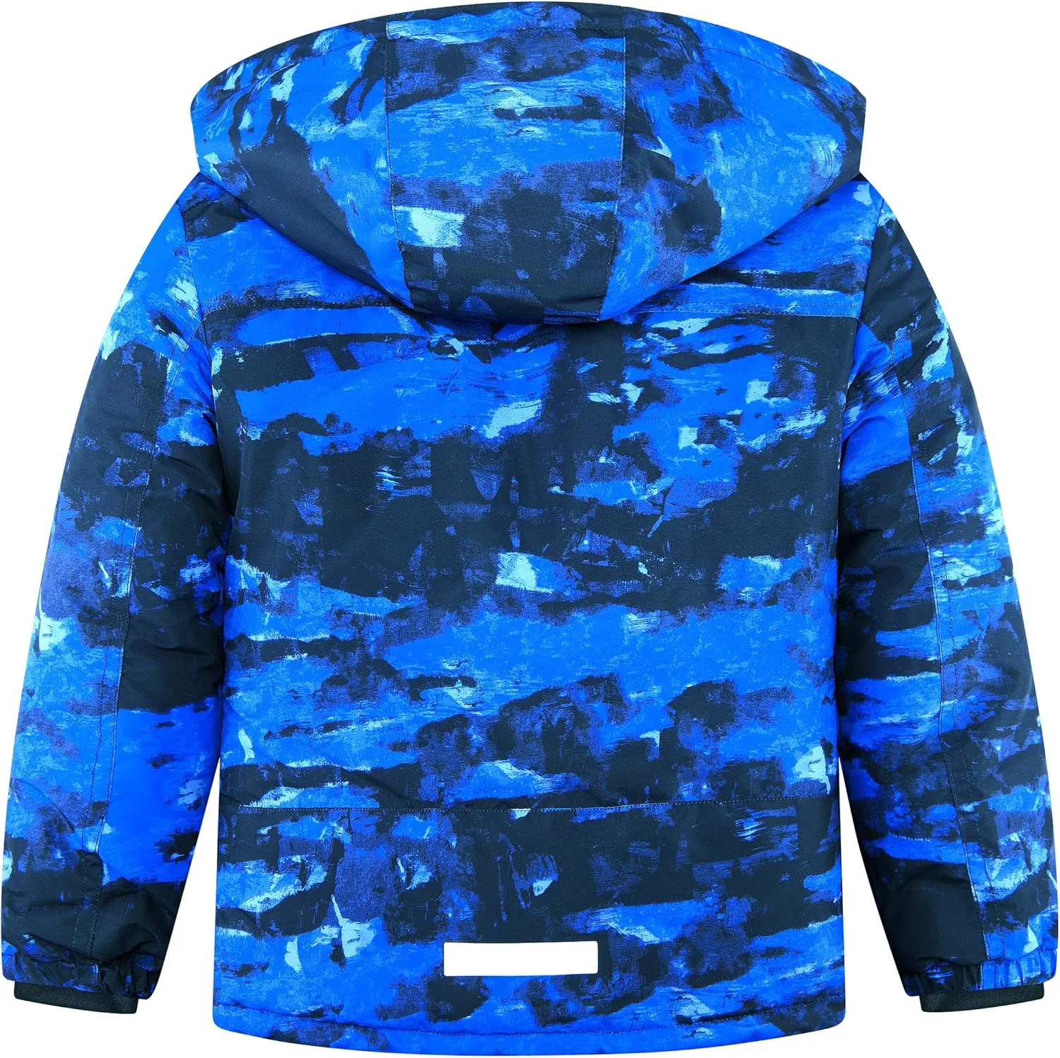 Boys Winter Waterproof Ski Jacket Kids Fleece Lined Warm Snow Coat with Detachable Hood