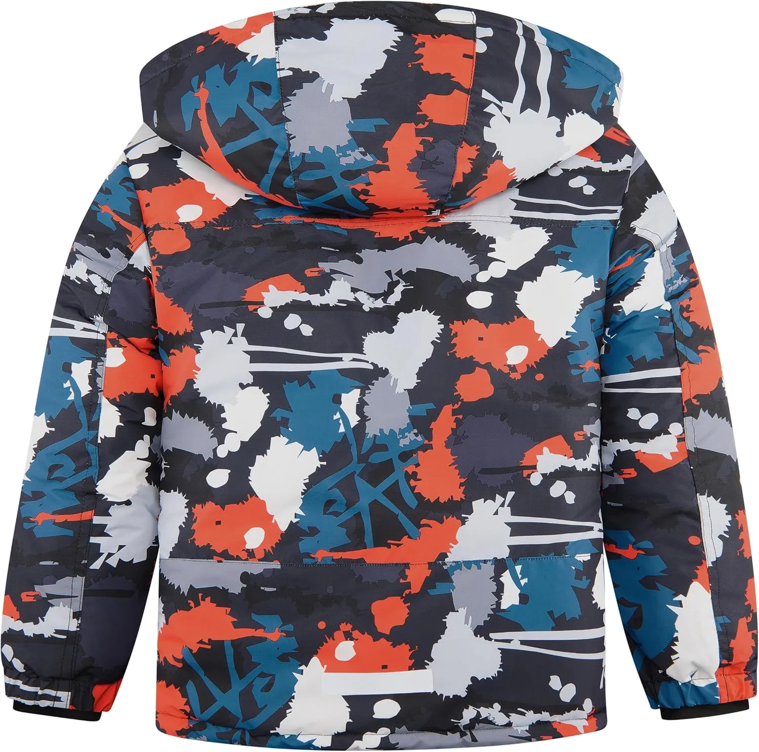 Boys Winter Waterproof Ski Jacket Kids Fleece Lined Warm Snow Coat with Detachable Hood