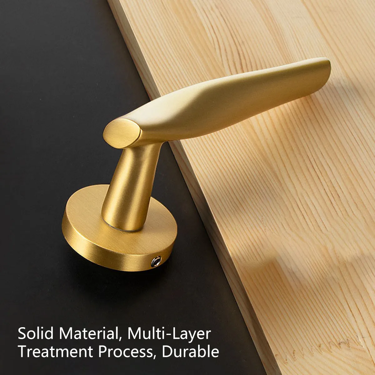 Brass Door Handles for Interior Doors – Passage & Privacy Lever Door Handle Galaxy Grey