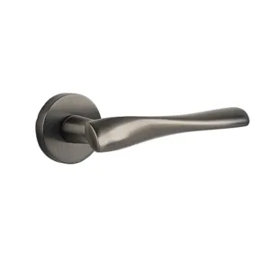 Brass Door Handles for Interior Doors – Passage & Privacy Lever Door Handle Galaxy Grey