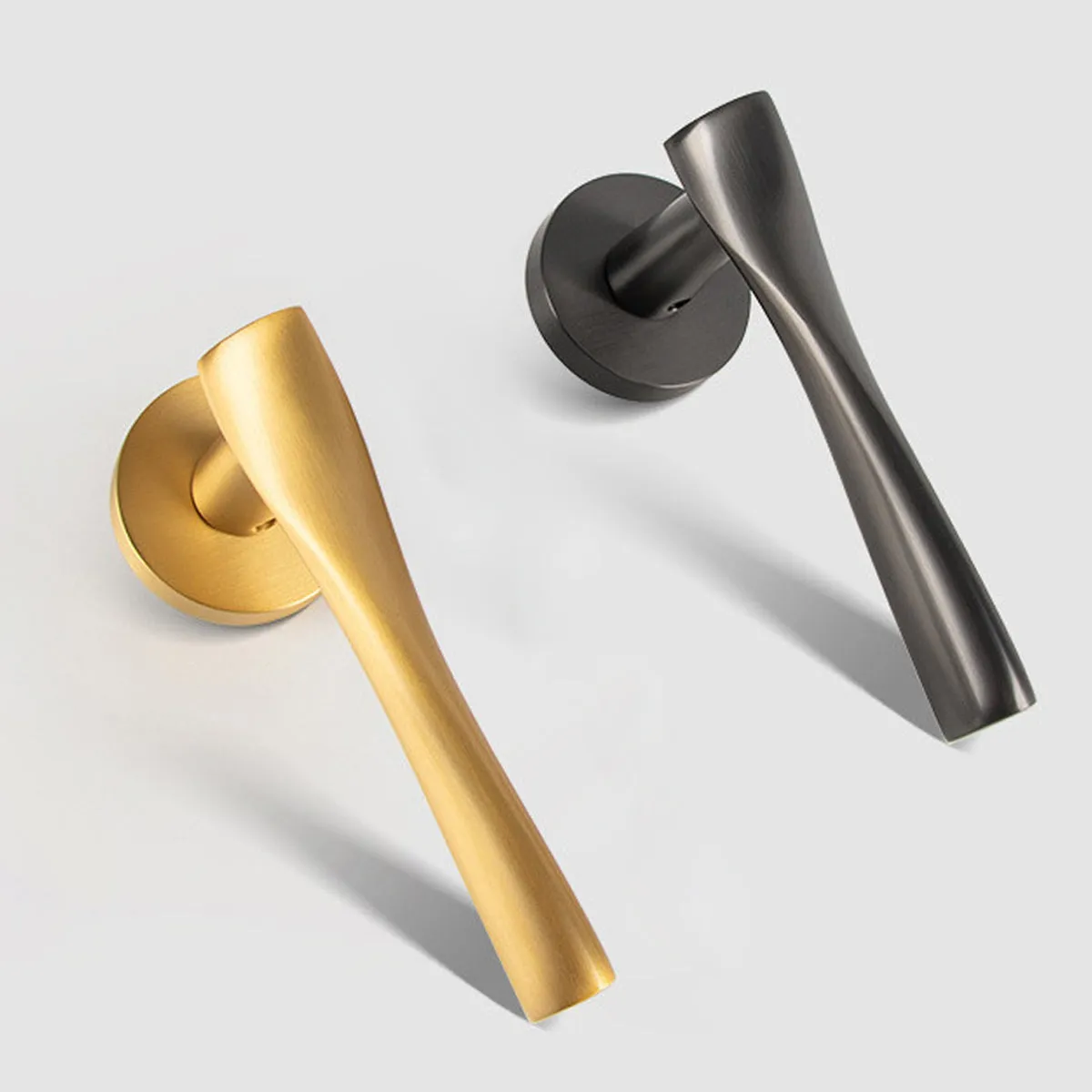 Brass Door Handles for Interior Doors – Passage & Privacy Lever Door Handle Galaxy Grey