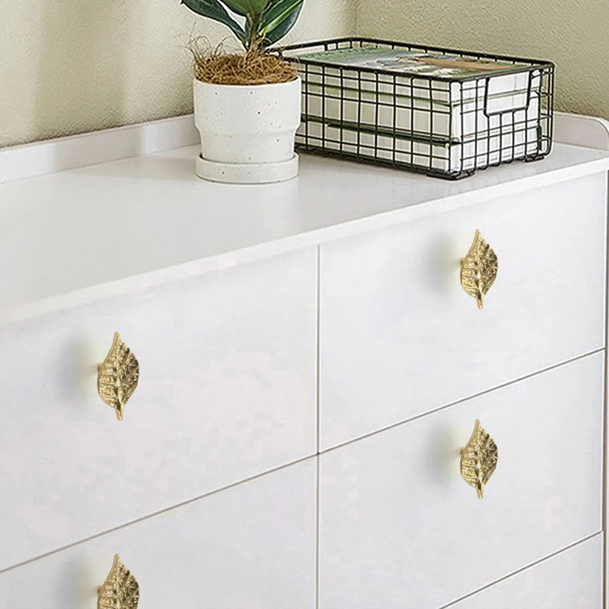 Brass Leaf Cabinet Knob | Artistic Knobs for Cabinets and Drawers