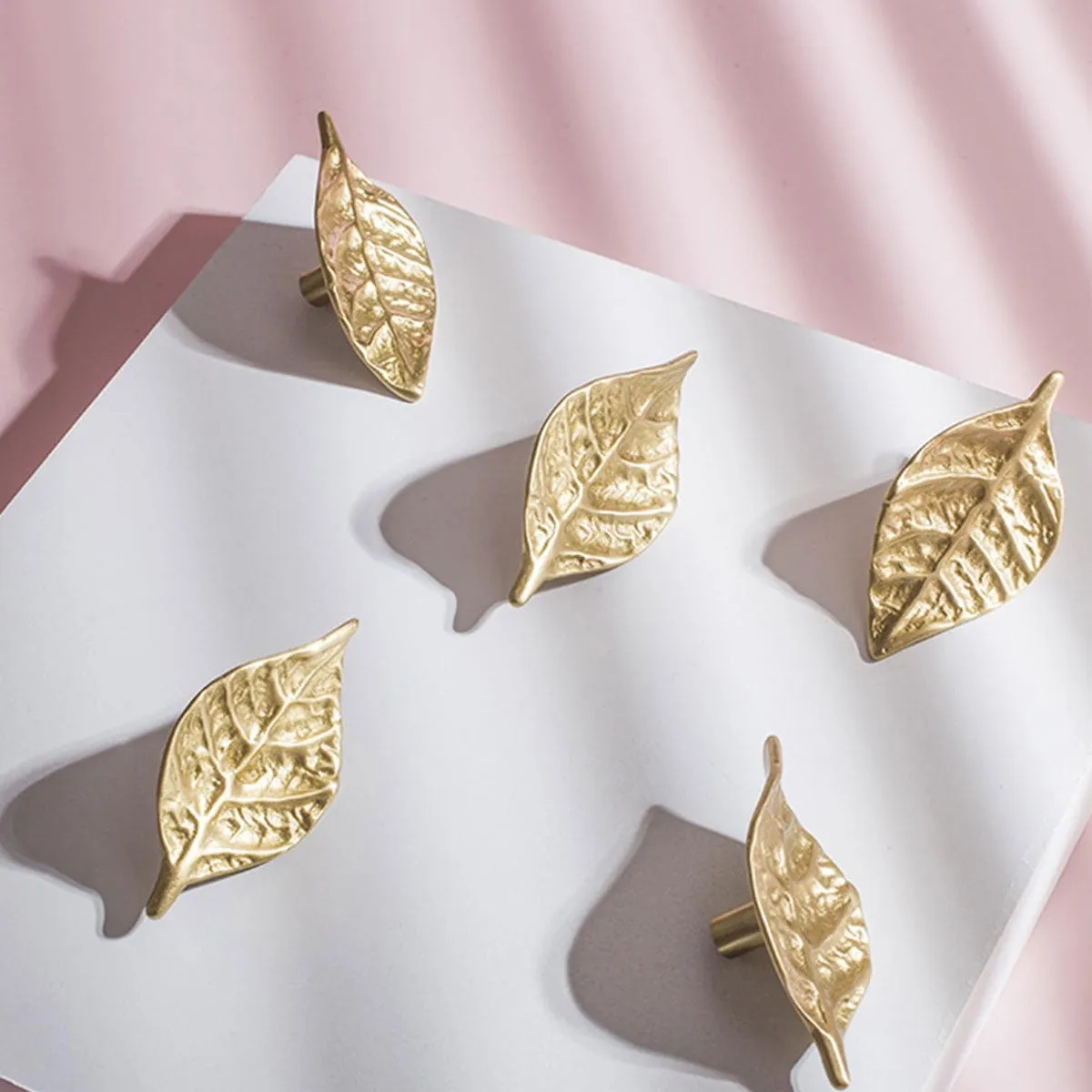 Brass Leaf Cabinet Knob | Artistic Knobs for Cabinets and Drawers