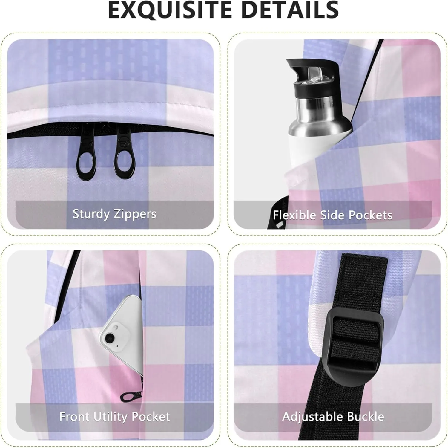 Bright Casual Daypack Backpacks for Woman Cute Pink Blue Fashion Casual Cool Bookbag for Teen Girls