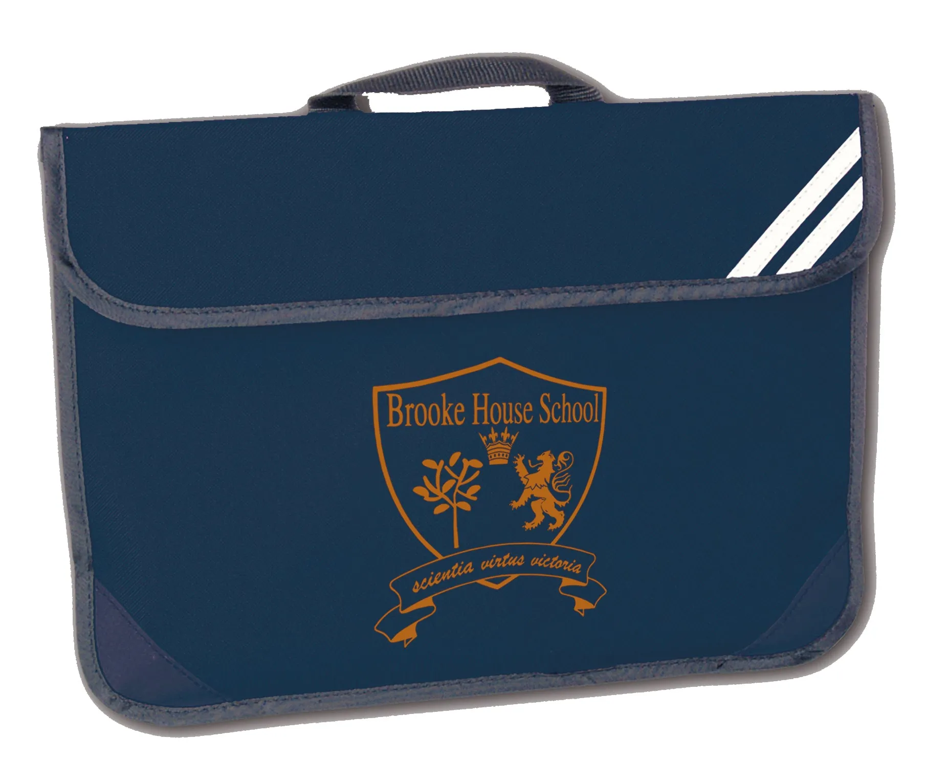 Brooke House (2805) Navy Printed Book Carrier (2707)