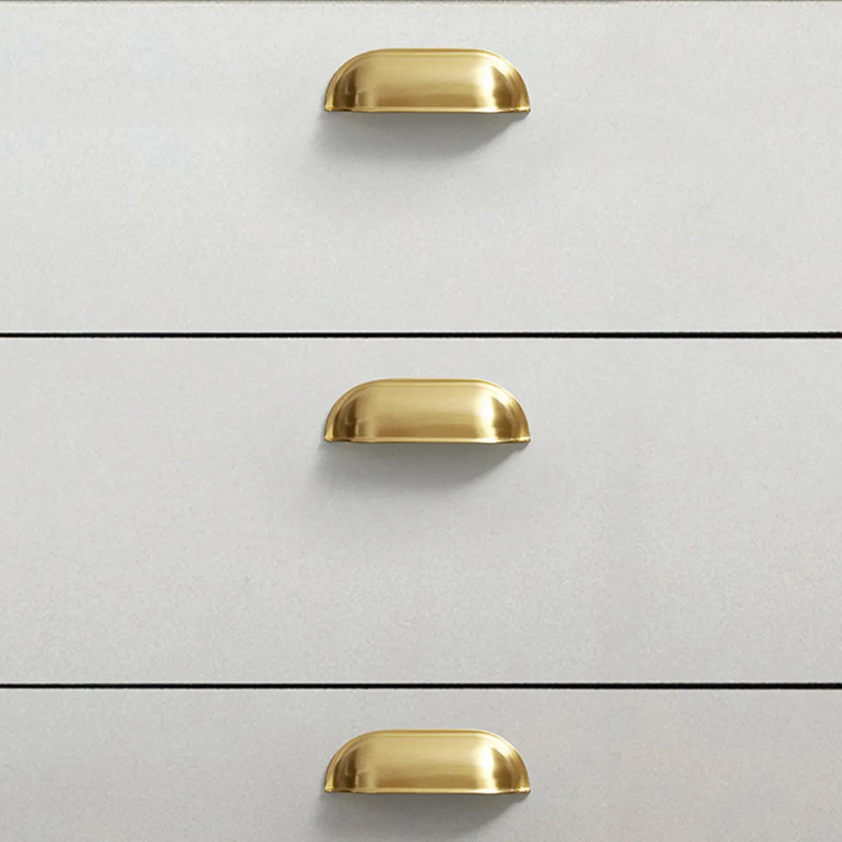 Brushed Brass and Silver Flush Pull Handles | Copper Cabinet Pulls
