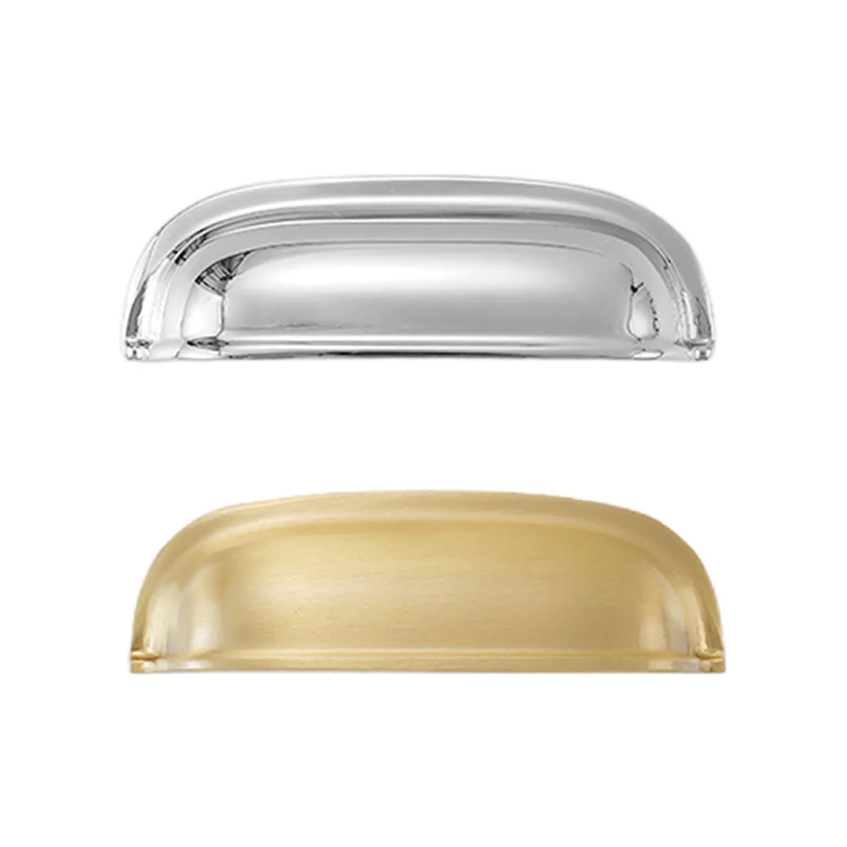 Brushed Brass and Silver Flush Pull Handles | Copper Cabinet Pulls