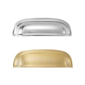 Brushed Brass and Silver Flush Pull Handles | Copper Cabinet Pulls
