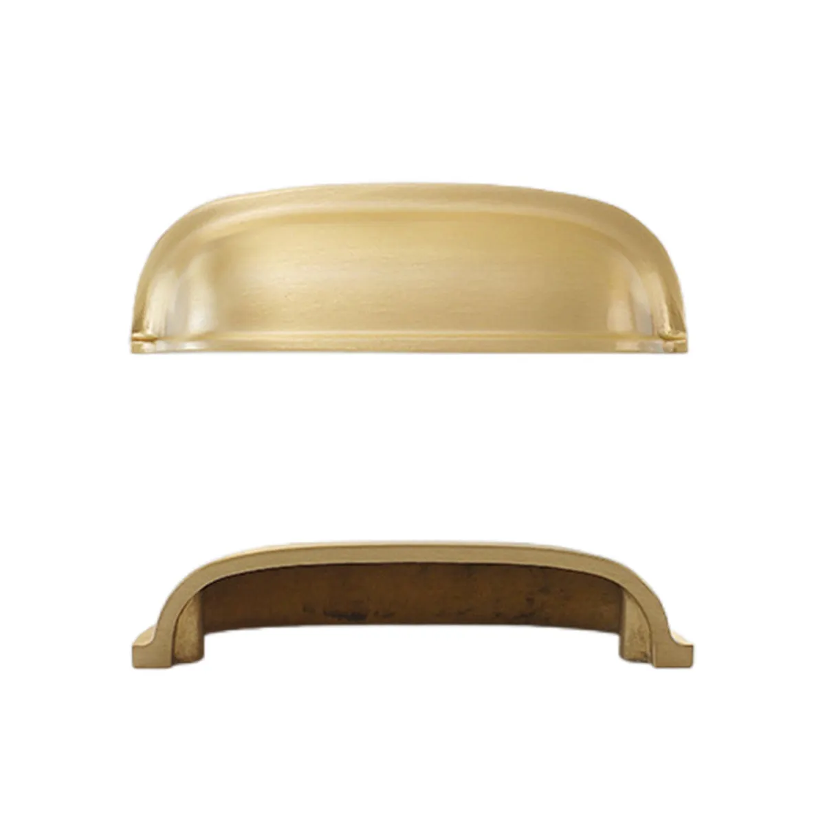 Brushed Brass and Silver Flush Pull Handles | Copper Cabinet Pulls