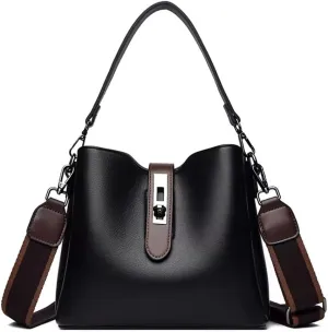 Bucket Bag for Women,Trendy Bucket Crossbody Bag Small Vintage Elegant Tote Bag Women's Shoulder with 2 Shouder Straps