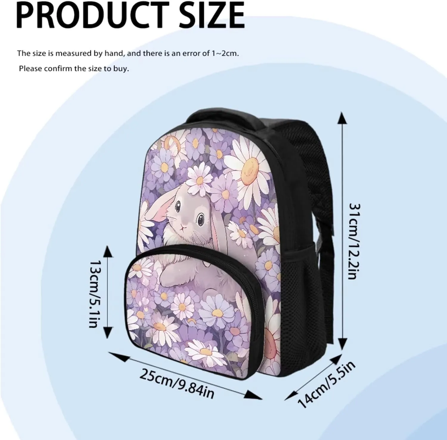 Bunny Little Girl Backpacks Ages 2 Kindergarten School Bags for Teen Girls Back to School Bookbag Lunchbox for Girls Storing The Majority of Gear Books and Notebooks