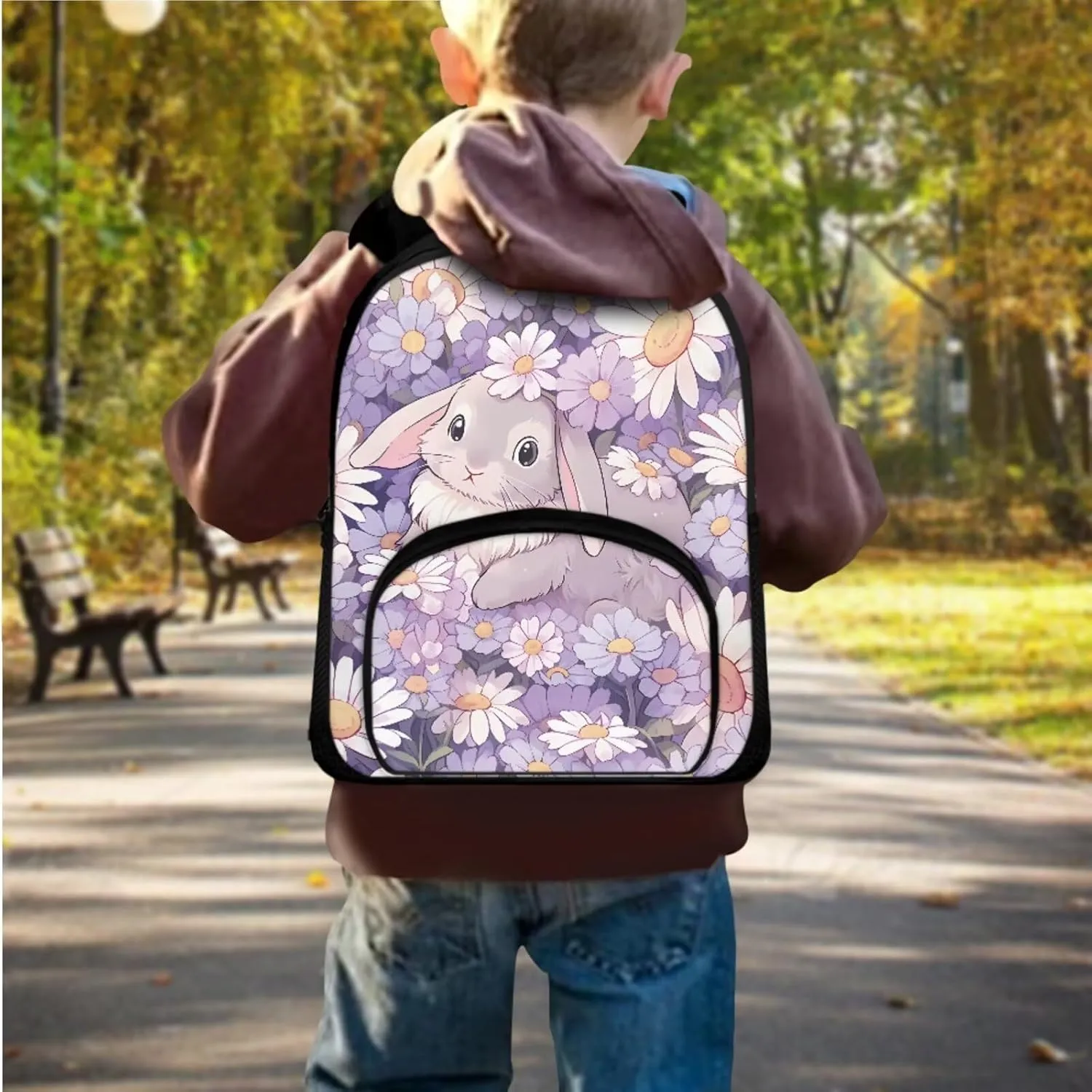 Bunny Little Girl Backpacks Ages 2 Kindergarten School Bags for Teen Girls Back to School Bookbag Lunchbox for Girls Storing The Majority of Gear Books and Notebooks
