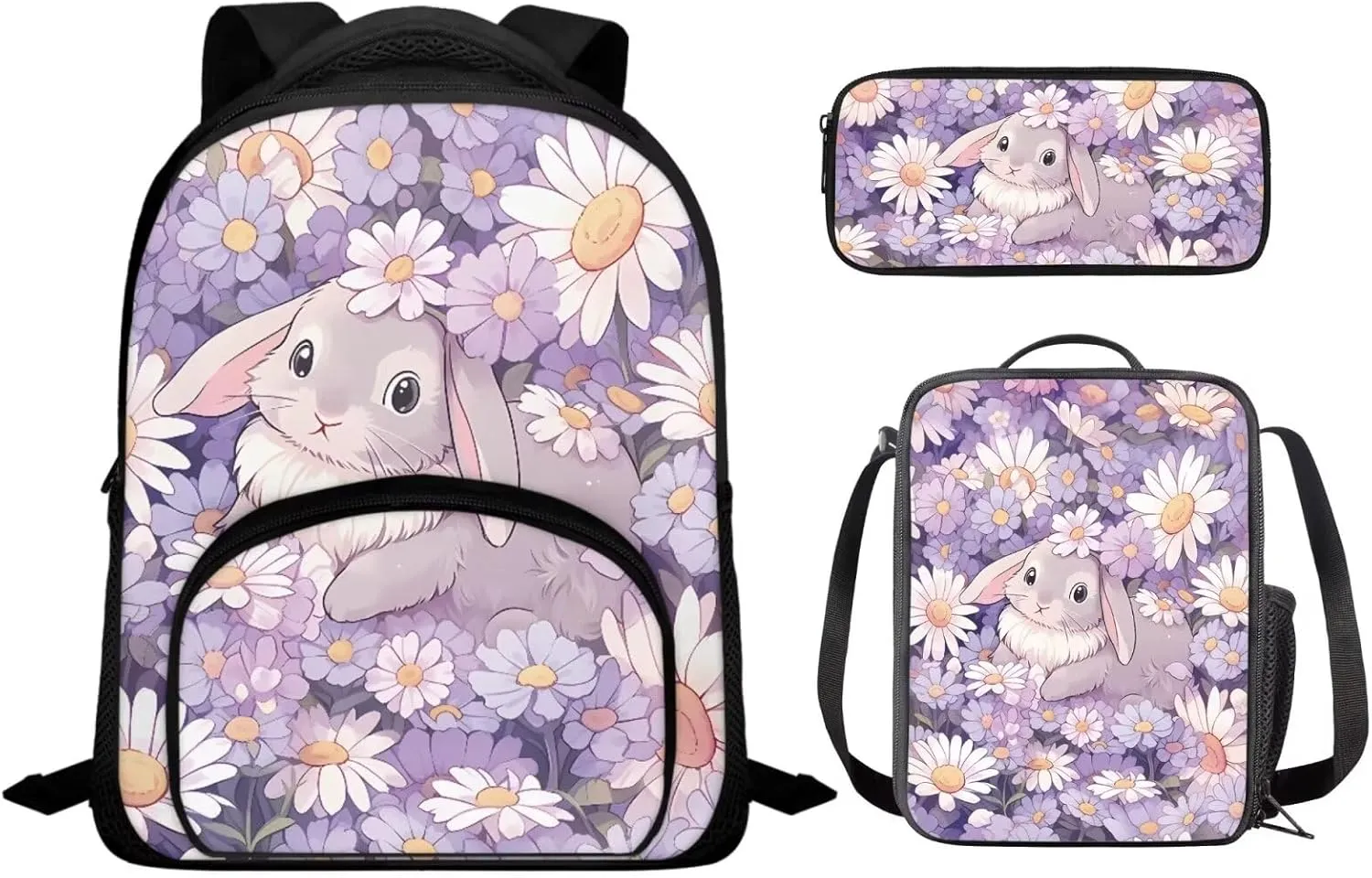 Bunny Little Girl Backpacks Ages 2 Kindergarten School Bags for Teen Girls Back to School Bookbag Lunchbox for Girls Storing The Majority of Gear Books and Notebooks