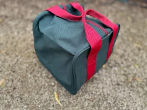 BuyBocceBalls Listing - Premium Heavy Duty Nylon Bocce Bag - Green with red handles