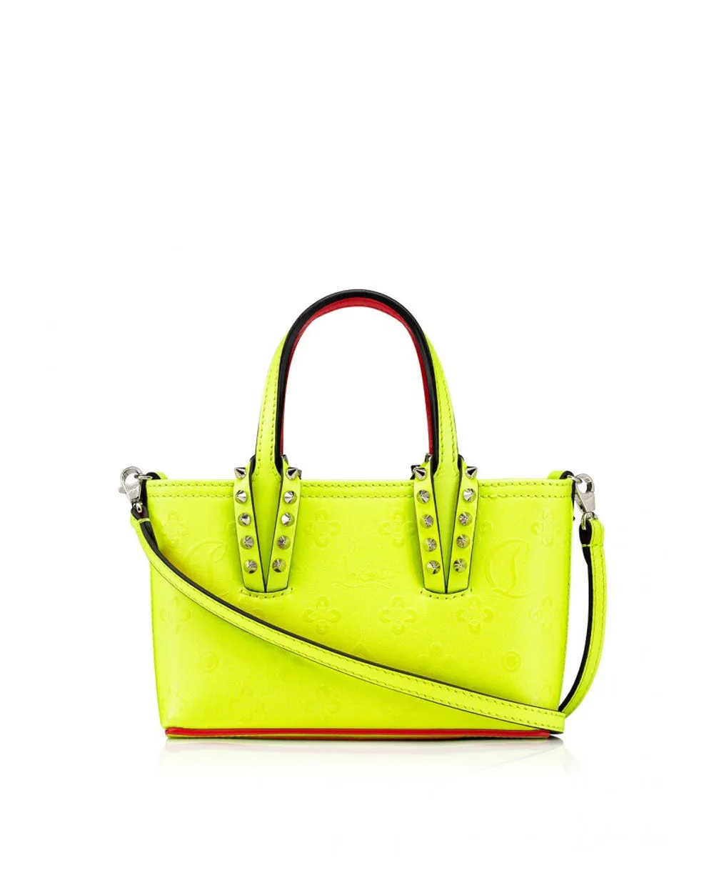 Cabata Nano Small Calf Leather Tote Bag in Fluo Yellow