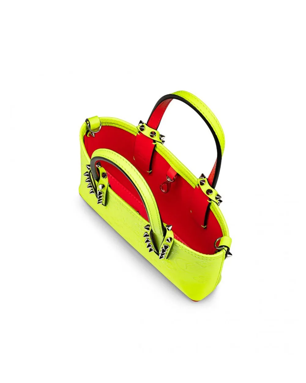 Cabata Nano Small Calf Leather Tote Bag in Fluo Yellow